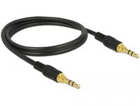 Delock 85547 Stereo Jackkabel 3,5 mm 3-pins male > male 1 m zwart - thumbnail