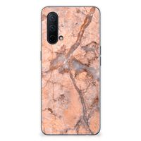 OnePlus Nord CE 5G TPU Siliconen Hoesje Marmer Oranje