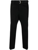 sacai pantalon droit à taille ceinturée - Noir