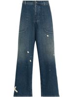 Maison Margiela jean droit à taille basse - Bleu