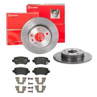 Remmenset, remschijf BREMBO, Remschijftype: Geperforeerd, Inbouwplaats: Achteras: , u.a. für Vauxhall, Opel, Chevrolet