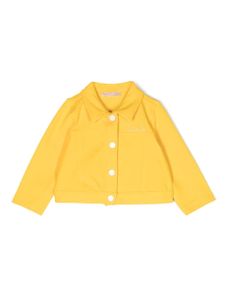 Liu Jo Kids veste à logo imprimé strassé - Jaune