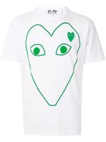 Comme Des Garçons Play t-shirt à logo imprimé - Blanc - thumbnail