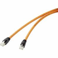 Renkforce RF-4769896 RJ45 Netwerkkabel, patchkabel CAT 8.1 S/FTP 7.50 m Oranje Vergulde steekcontacten, Snagless 1 stuk(s)