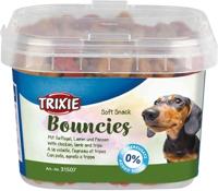 Trixie Soft Snack Bouncies | 140 g | Snack voor kleine honden en puppies | Met smakelijk gevogelte, lam en pens | Kleine en zachte snacks zonder toegevoegde suikers