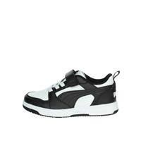 PUMA Unisex Kids Rebound V6 LO AC+ PS sneakers, wit zwart, 34 EU, Puma Wit PUMA Zwart, 34 EU