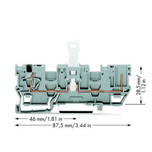 WAGO 769-212 Basisklem 5 mm Spanveer Toewijzing: L Grijs 50 stuk(s)