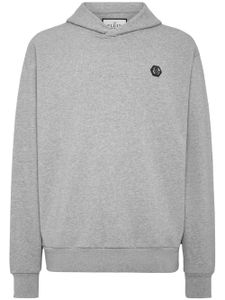 Philipp Plein hoodie à patch logo - Gris