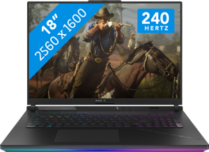 ASUS ROG Strix SCAR 18 G834JYR-R6077W Intel® Core™ i9 i9-14900HX Laptop 45,7 cm (18") WQXGA 64 GB DDR5-SDRAM 4 TB SSD NVIDIA GeForce RTX 4090 Wi-Fi 6E (802.11ax) Windows 11 Home Zwart