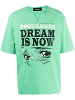 DSQUARED2 t-shirt en coton à logo imprimé - Vert