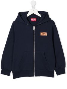 Diesel Kids hoodie à fermeture zippée - Bleu