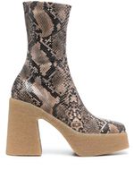 Stella McCartney bottines à effet peau de serpent 105 mm - Tons neutres