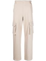 SANDRO logo-patch cotton cargo trousers - Tons neutres