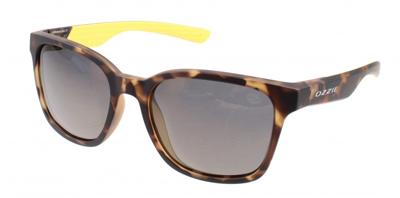 Ozzie zonnebril sport dames cat.3 wayfarer bruin/geel