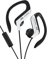 JVC Sporthoofdtelefoon met verstelbare clip, zweet- en spatwaterdicht (IPX2), 1,2 m kabel, met microfoon en afstandsbediening met één knop, compatibel met iPhone/Blackberry/Android, hoofdtelefoon Bass