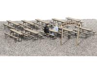 MBZ 80268 H0 meubilair voor een Biergarten Bouwpakket, Ongeverfd