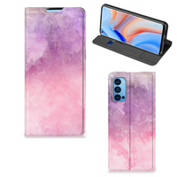 Bookcase OPPO Reno4 Pro 5G Pink Purple Paint