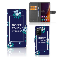 Samsung Galaxy Note20 Ultra Portemonnee Hoesje Flowers Blue DTMP - thumbnail