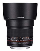 SAMYANG 881306 MF 85 mm F1,4 AS IF UMC voor Sony A - full-frame portretlens voor Sony A-mount, geschikt voor APS-C, handmatige focus, voor DSLR Sony camera's A99 II, A68, A77 II, A58, A99, A37