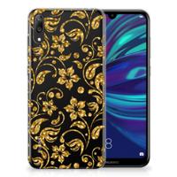 Huawei Y7 Pro (2019) TPU Case Gouden Bloemen