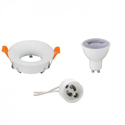 LED Spot Set - GU10 Fitting - Dimbaar - Inbouw Rond - Mat Wit - 6W - Warm Wit 3000K - Ø85mm LED Spot Set - GU10 Fitting - Dimbaar - Inbouw Rond - Mat Wit - 6W - Warm Wit 3000K - Ø85mm