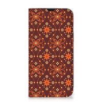 iPhone 14 Hoesje met Magneet Batik Brown - thumbnail