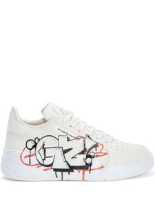 Giuseppe Zanotti baskets Talon à imprimé graffiti - Blanc