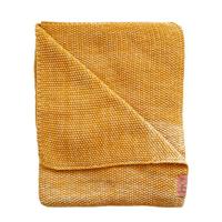 Witlof for kids Tuck-Inn gebreide baby wiegdeken oker