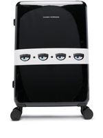 Chiara Ferragni valise à roulettes à motif Eyelike - Noir - thumbnail