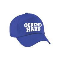 Oerend hard festival pet / cap blauw volwassenen