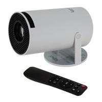 iggual Draagbare mini-projector MP720p, Android 11, aansluitingen: HDMI, USB, mini-jack 3.5, WiFi 6, Bluetooth 5.0, resolutie 1280 x 720 pixels, draaibaar 180 graden, ideaal voor thuisbioscoop en