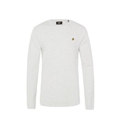 WE Fashion Fundamentals gemêleerde trui white melange