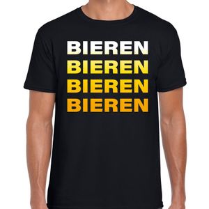 Bieren bieren bieren bieren t-shirt zwart voor heren