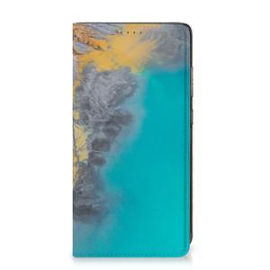 Samsung Galaxy A52 Standcase Marble Blue Gold