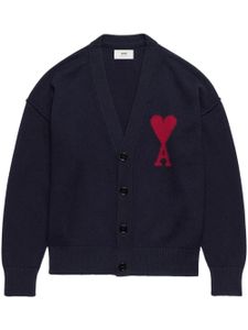 AMI Paris Ami de Coeur wool cardigan - Bleu