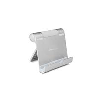 TERRATEC iTab S Zilver, Smartphone & Tablet Multihoekstandaard van aluminium, voor iPhone, iPad, Samsung Galaxy, Google Nexus en andere, instelbare kijkhoek