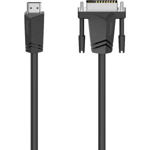 Hama 00205018 HDMI-kabel HDMI / DVI Adapterkabel HDMI-A-stekker, DVI-D 18+1-polige stekker 1.50 m Zwart