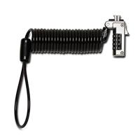Kensington Slim Draagbaar Combinatieslot voor Standaard Slot, Slothoofd met Zelfoprollende Koolstofstalen Kabel, Draaibare Antidiefstalkabel voor Laptops & Apparaten (K60625WW)