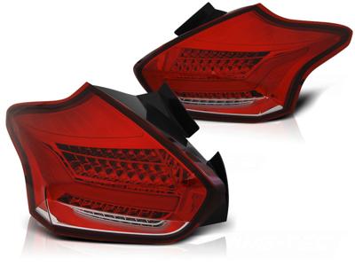 Tuning-Tec Achterlichten FORD FOCUS 3 15-18 HATCHBACK ROOD HELDER SEQ LED