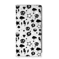 Mobiel BookCase Samsung Galaxy A52 Silver Punk - thumbnail