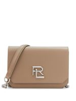 Ralph Lauren Collection sac à bandoulière en cuir à plaque logo - Marron