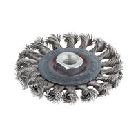 wolfcraft Edelstaaldraad-schijfborstel gevlochten I 2701000