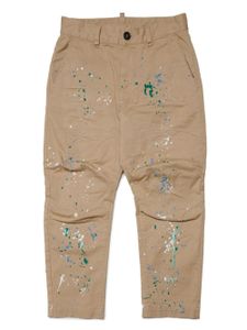 DSQUARED2 KIDS pantalon chino à effet taches de peinture - Tons neutres