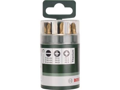 Bosch Accessories 2609255978 Bitset 10-delig Plat, Kruiskop Phillips, Kruiskop Pozidriv