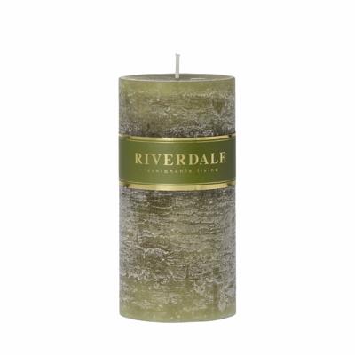 Riverdale Kaars Pillar salie groen 7x14cm