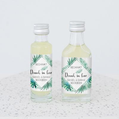 Mini flesje tropische bladeren Mini flesje tropische bladeren