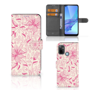 OPPO A53 | OPPO A53s Hoesje Pink Flowers