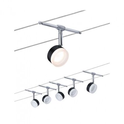 Paulmann Wire Systems 94457 Kabelsysteem compleet LED vast ingebouwd LED Zwart, Chroom