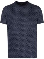 Michael Kors t-shirt à motif monogrammé en jacquard - Bleu - thumbnail