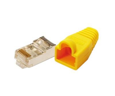 LogiLink MP0015 RJ45-connector Cat 5e, afgeschermd Stekker, recht Aantal polen: 8P8C Geel 100 stuk(s)